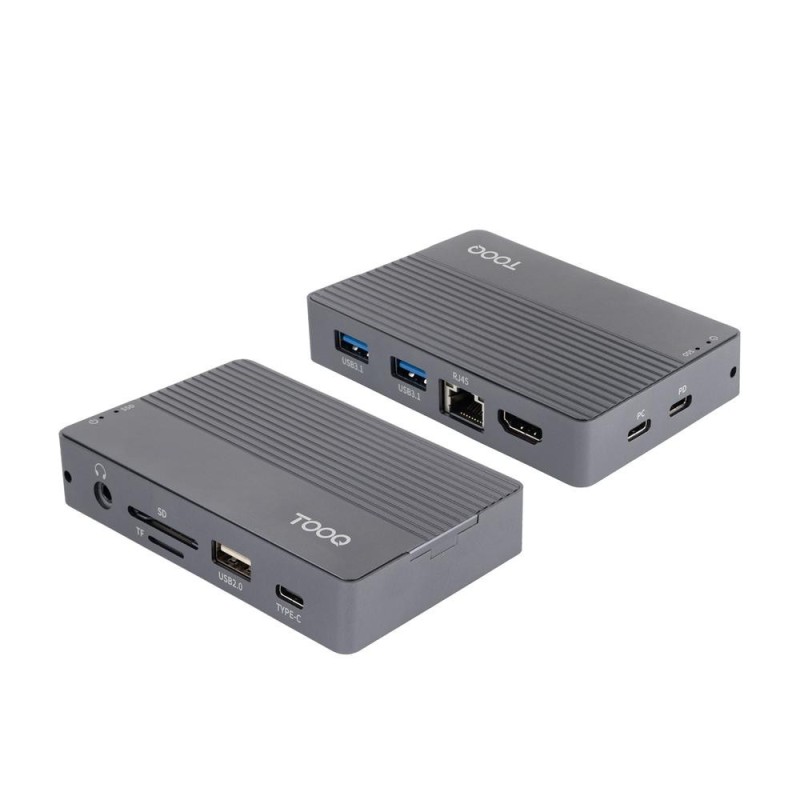 Carcasa disco duro tooq tqe - 2242g para ssd m.2 + hub 11 en 1