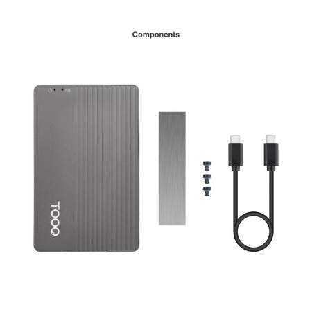 Carcasa disco duro tooq tqe - 2242g para ssd m.2 + hub 11 en 1