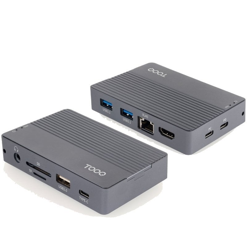 Carcasa disco duro tooq tqe - 2242g para ssd m.2 + hub 11 en 1