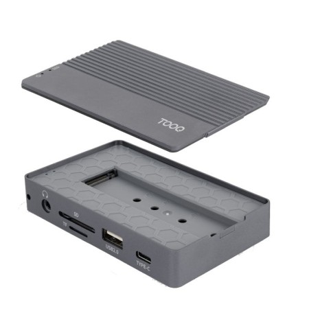 Carcasa disco duro tooq tqe - 2242g para ssd m.2 + hub 11 en 1