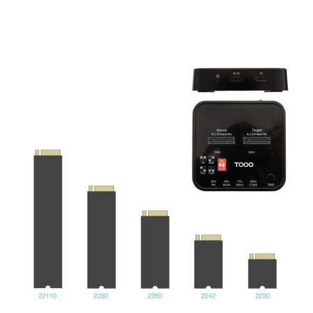 Duplicador disco duro ssd m.2 tooq tqds - 201b