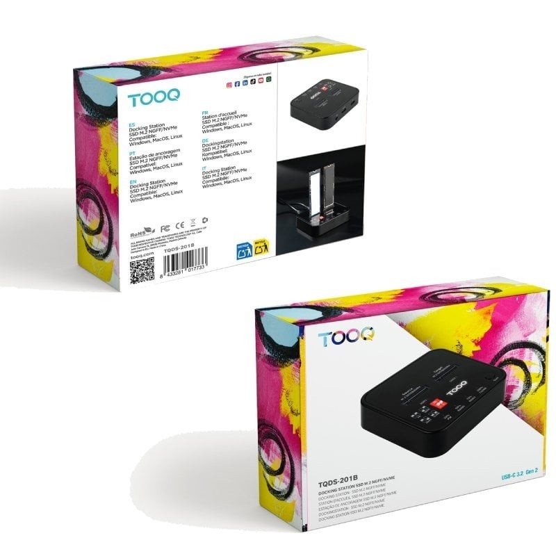 Duplicador disco duro ssd m.2 tooq tqds - 201b