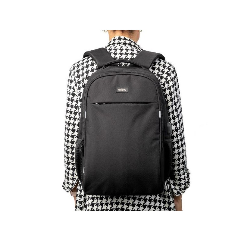 Mochila nilox style 15.6 pulgadas negro