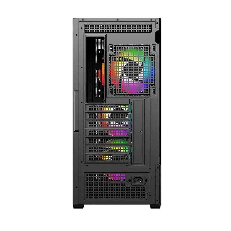 Caja ordenador gaming keep out ko xc - 805 mesh atx argb cristal templado negro