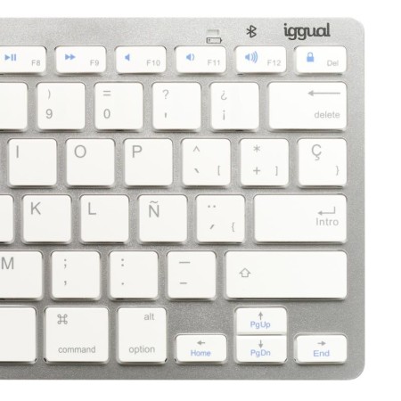 iggual Teclado Bluetooth Slim TKL-BT plata 2 canal