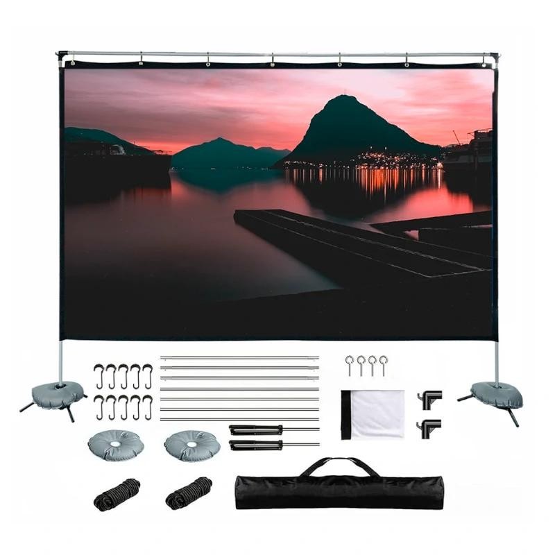 iggual Pantalla exterior portable 120″ 265x149 cm