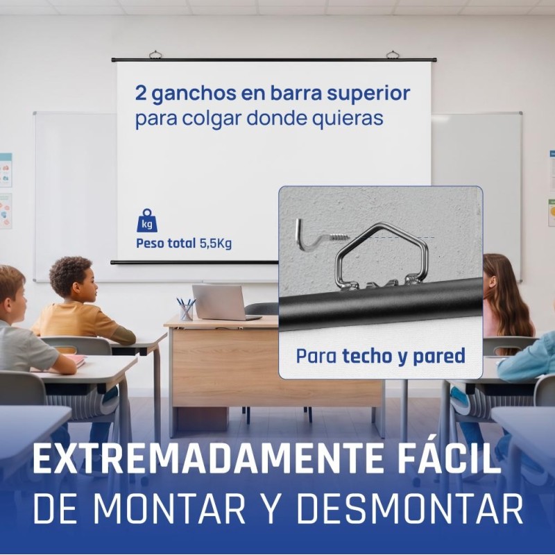 iggual Pantalla enrollable manual 100″16:9 PEM100p