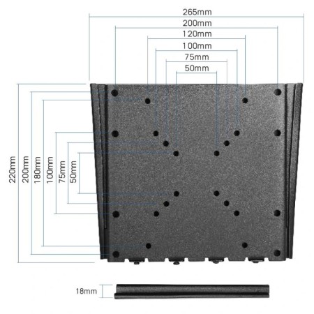 iggual SPTV01 Soporte TV pared Fijo 10″-42″ 30 kg