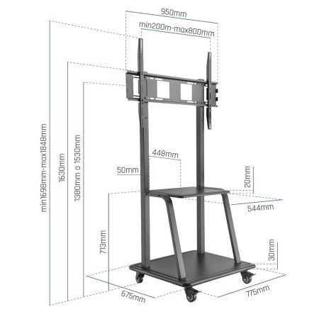 iggual GOLIAT Soporte TV con ruedas 37″-100″ 150kg