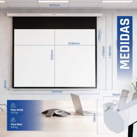 iggual Pantalla manual 16:9 106″ 234x131 cm