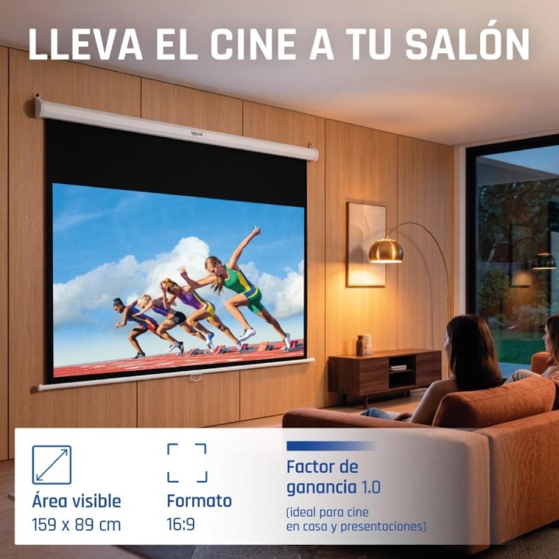 iggual Pantalla manual 16:9 72″ 159x89 cm
