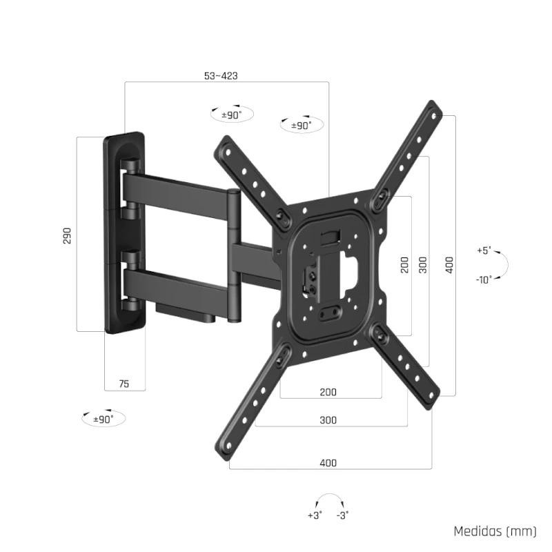 iggual SPTV09-L Soporte TV pared Full 23″-65″ 35kg