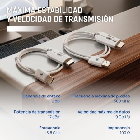 iggual Transmisor y receptor HDMI FHD inalámbrico