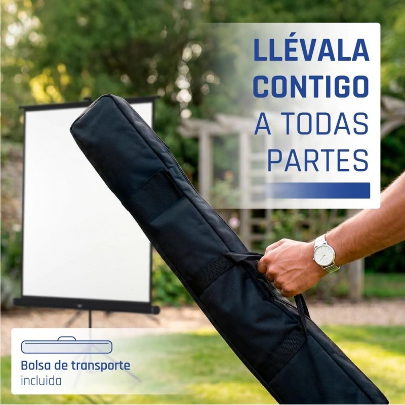 iggual Pantalla 72″ 152x115 cm 4:3 trípode+bolsa