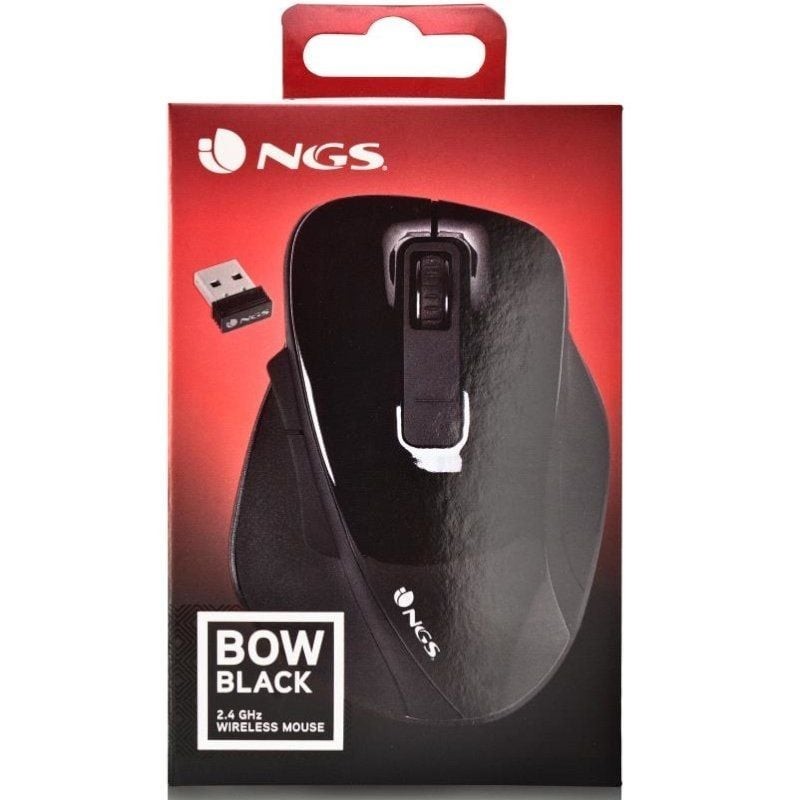 NGS Ratón Inalámbrico 2.4 GHz BOWBLACK16000DPI Neg