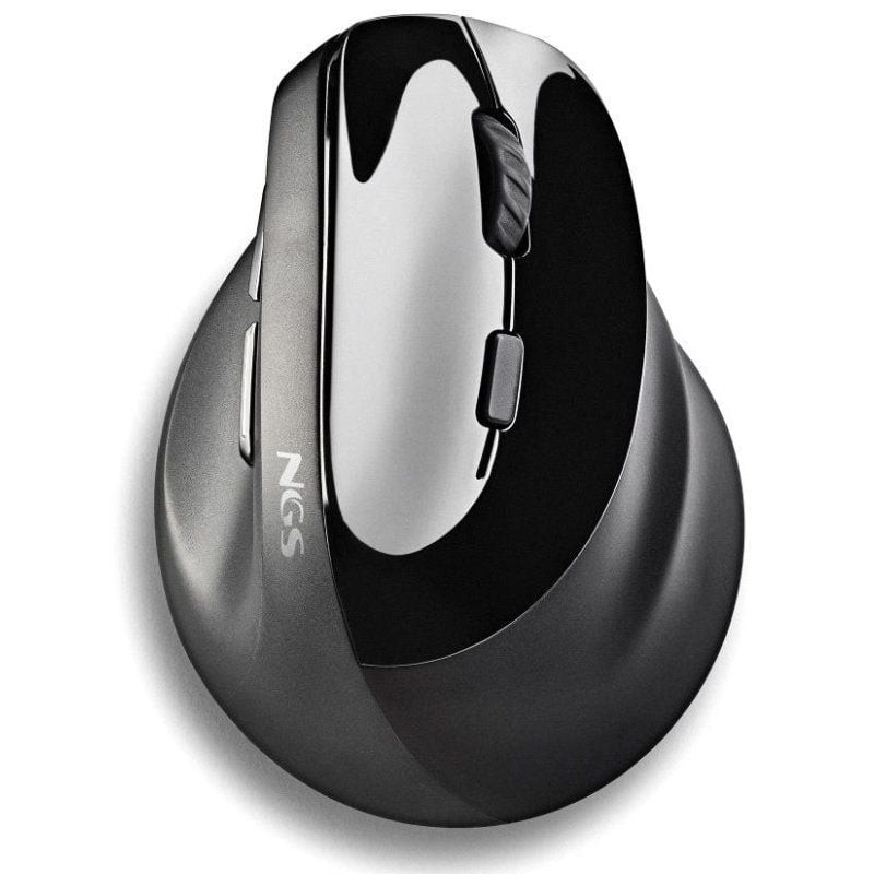 Ratón Vertical Inalámbrico NGS EVO Moksha/ Batería recargable/ Hasta 2400 DPI