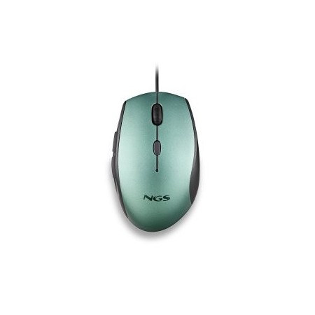 Ratón Ergonómico NGS Moth Ice/ Hasta 1600 DPI/ Verde Hielo