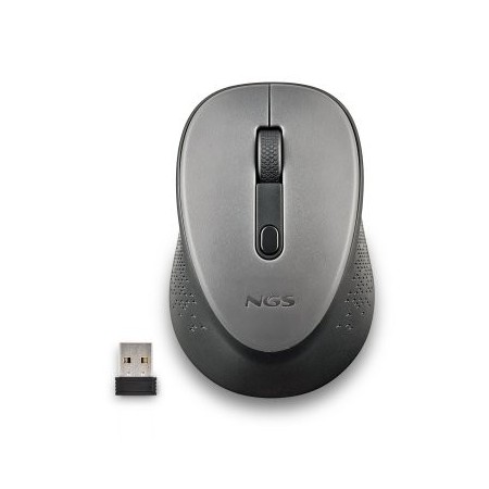 Ratón Inalámbrico NGS Dew Gray/ Hasta 1600 DPI/ Gris