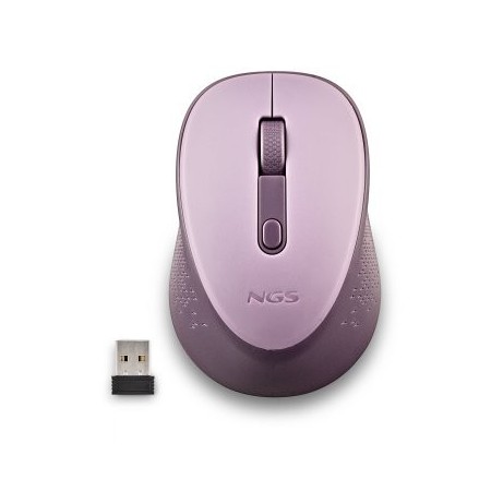 Ratón Inalámbrico NGS Dew Lilac/ Hasta 1600 DPI/ Lila