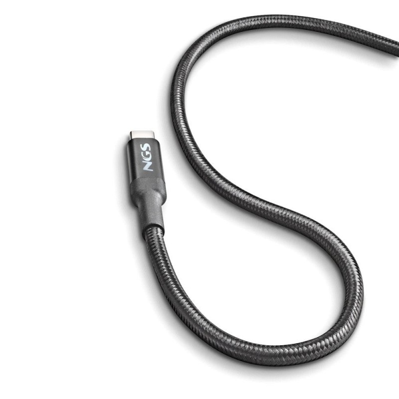 Cable usb tipo c ngs knot 100w - 2 2m - macho - macho - negro