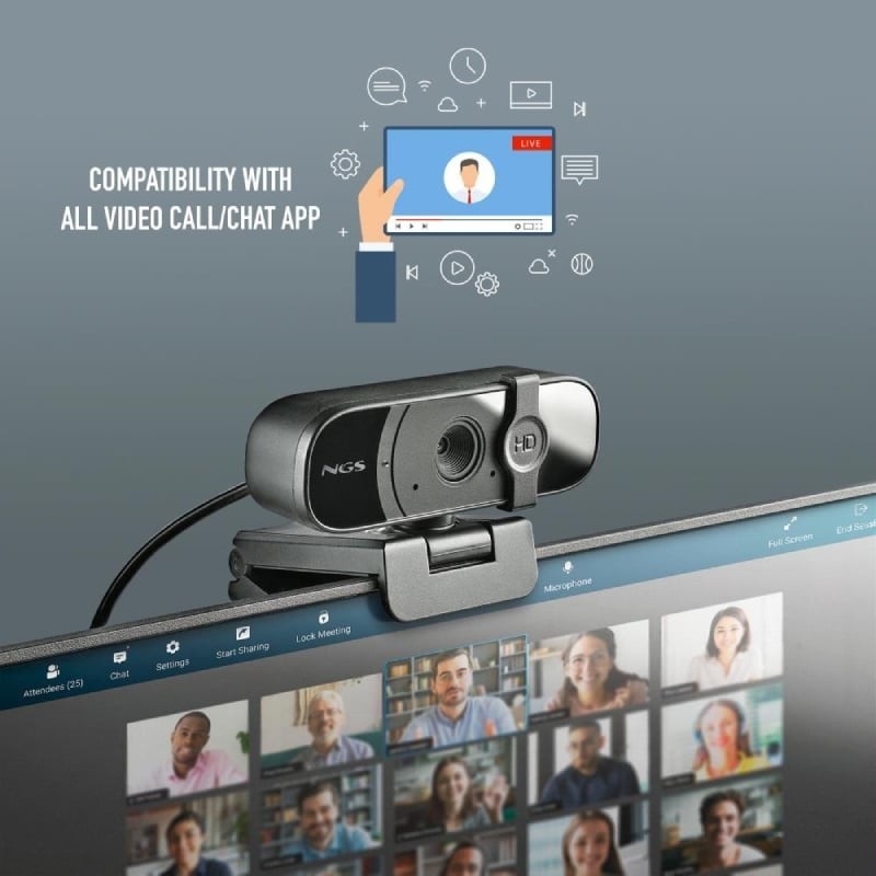 Webcam NGS XpressCam 1080/ 1920 x 1080 Full HD