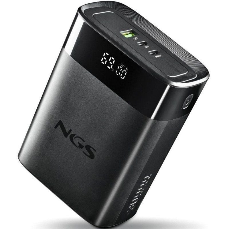 Powerbank 30000mAh NGS TWIX30/ 140W/ Compatible con Portátiles/ Negra