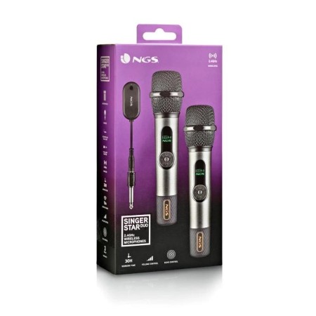 Pack de 2 Micrófonos Inalámbricos NGS Singer Star Duo