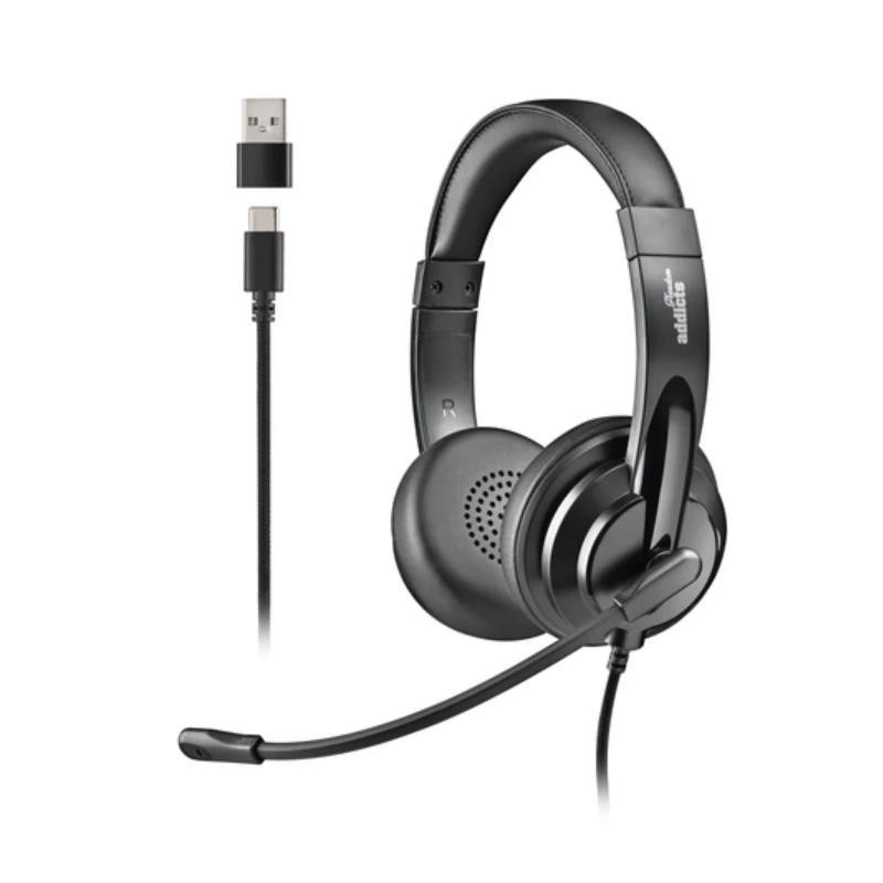 Auriculares NGS VOX605 USB-C/ con Micrófono/ USB Tipo-C/ Negros