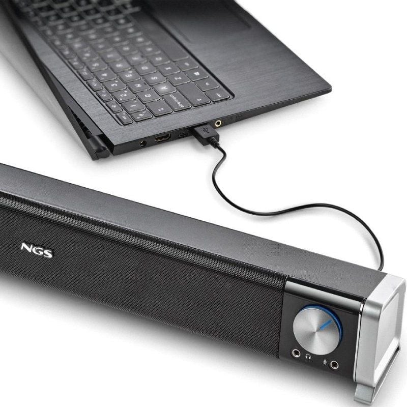 Barra de Sonido con Bluetooth NGS Subway/ 40W/ 2.0/ Negra