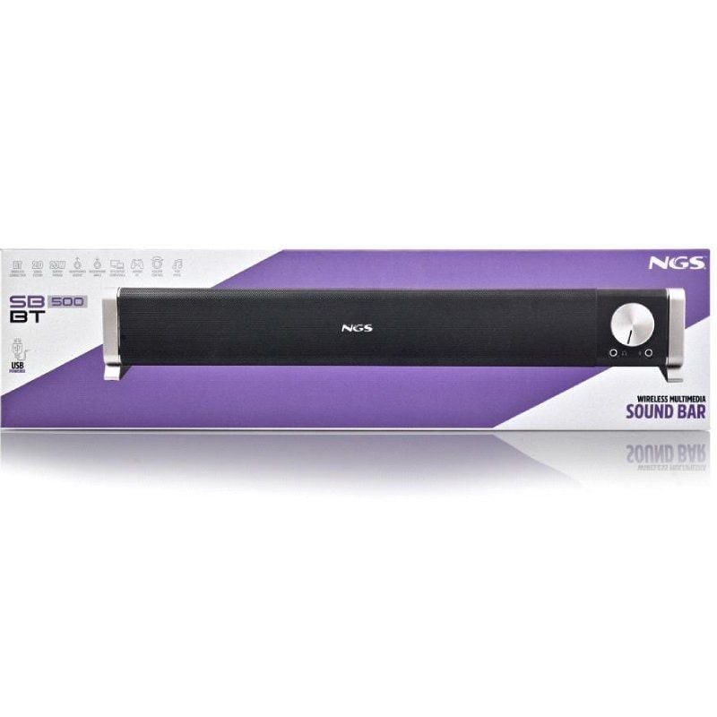 Barra de Sonido con Bluetooth NGS Subway/ 40W/ 2.0/ Negra