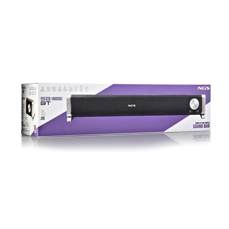 Barra de Sonido con Bluetooth NGS Subway/ 40W/ 2.0/ Negra