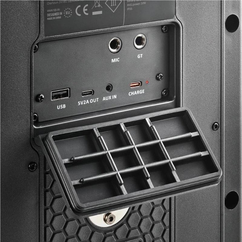 Altavoz Portable con Bluetooth NGS Wild Bash/ 300W