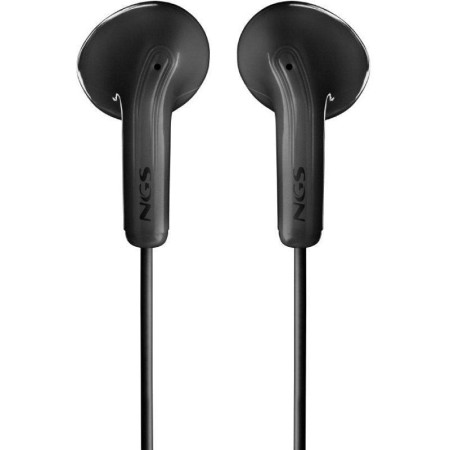Auriculares Intrauditivos NGS Cross Flip/ con Micrófono/ Jack 3.5/ Negros