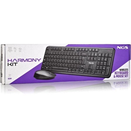 Teclado y Ratón Inalámbricos NGS Harmony Kit
