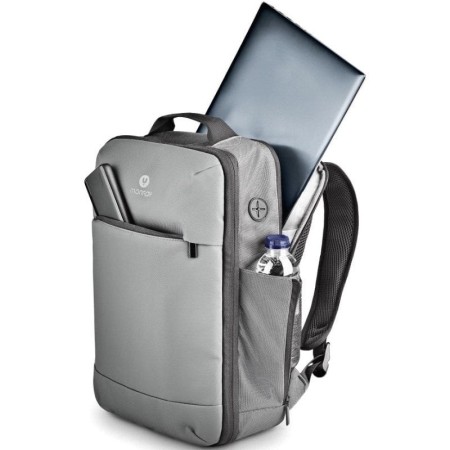 Mochila Expansible NGS Monray Sacks Horizon para Portátiles hasta 14″/ Impermeable/ Gris