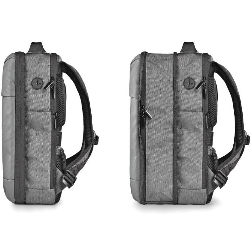 Mochila Expansible NGS Monray Sacks Horizon para Portátiles hasta 14″/ Impermeable/ Gris