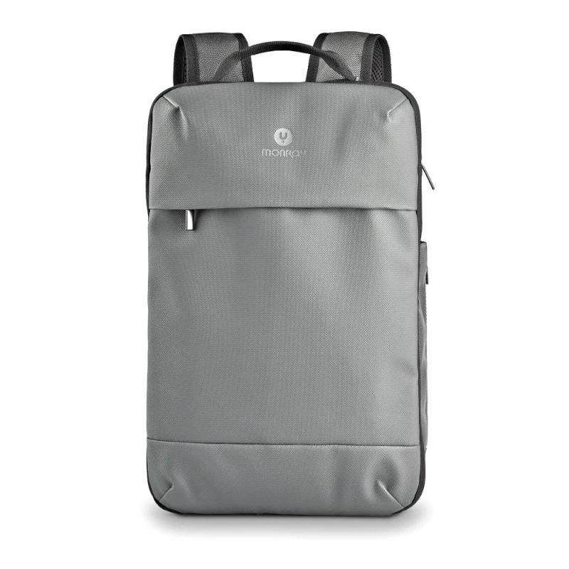 Mochila Expansible NGS Monray Sacks Horizon para Portátiles hasta 14″/ Impermeable/ Gris