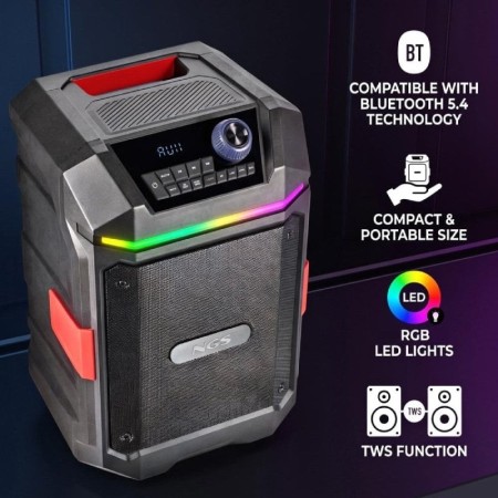 Altavoz Portable con Bluetooth NGS Wild Bash Compact/ 240W