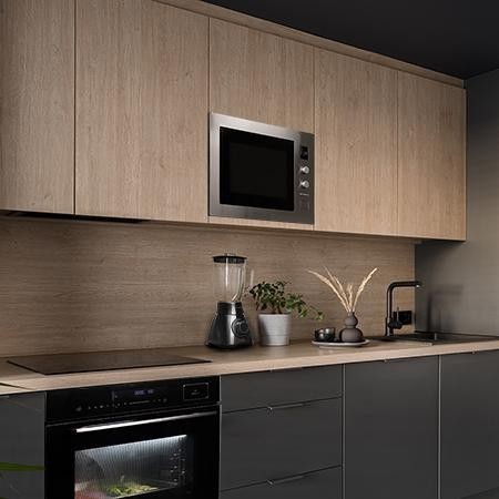 Microondas encastrable con grill cecotec grandheat 2550 built - in steel 850w 25l
