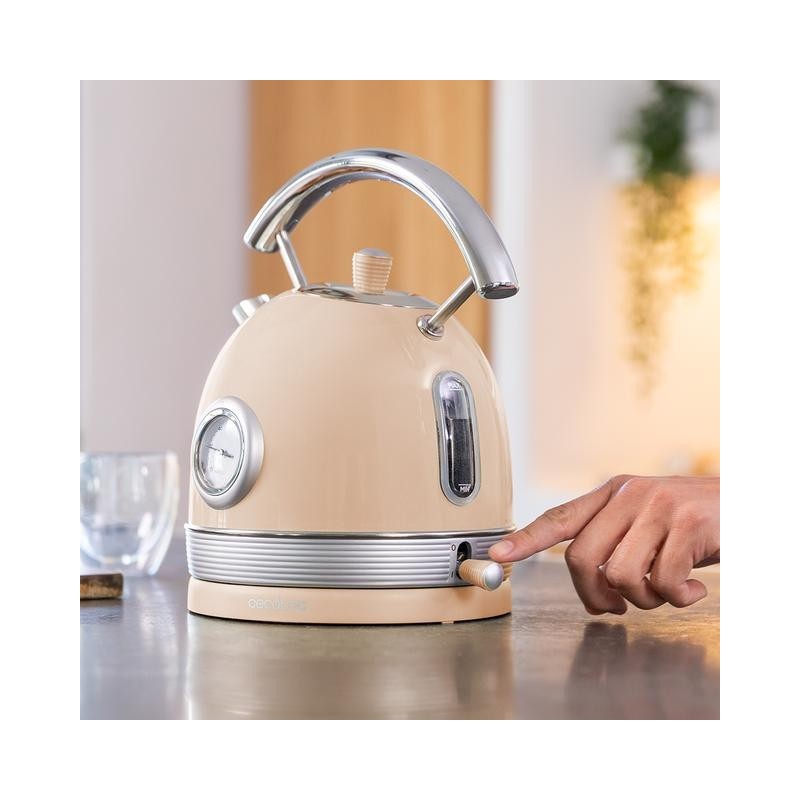 Hervidora de agua cecotec thermosense 420 vintage light beige 2200w 1.8l