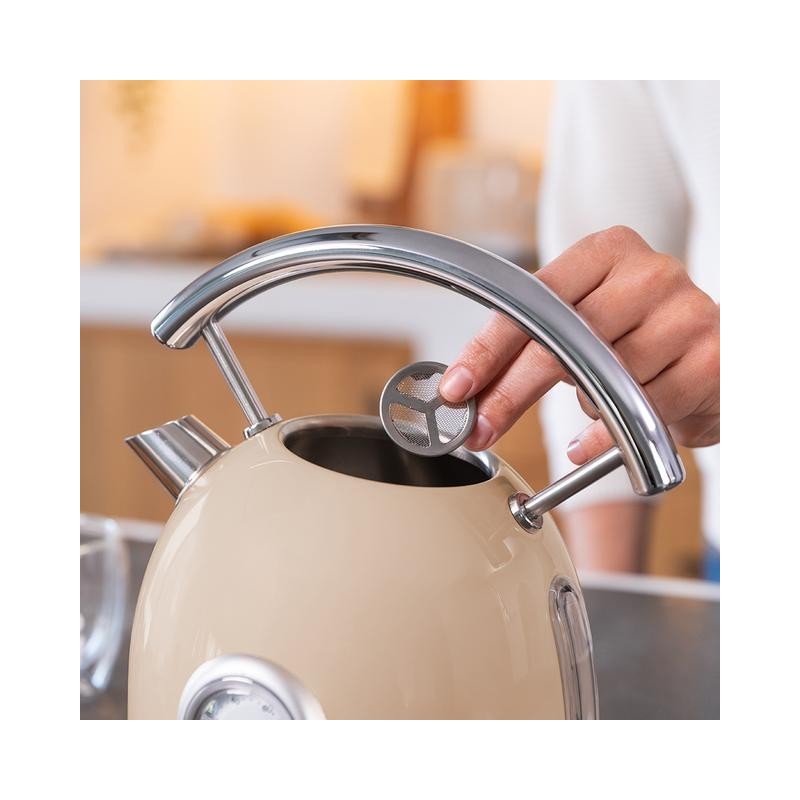Hervidora de agua cecotec thermosense 420 vintage light beige 2200w 1.8l