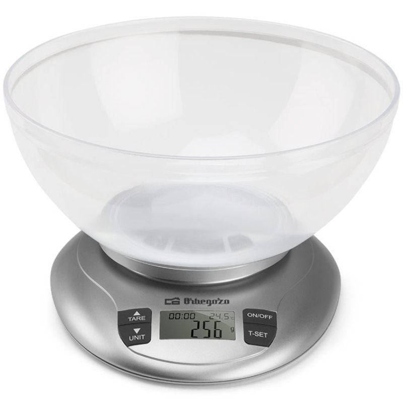 Báscula de Cocina Electrónica Orbegozo PC 2017 A/ hasta 3.5kg/ Plata