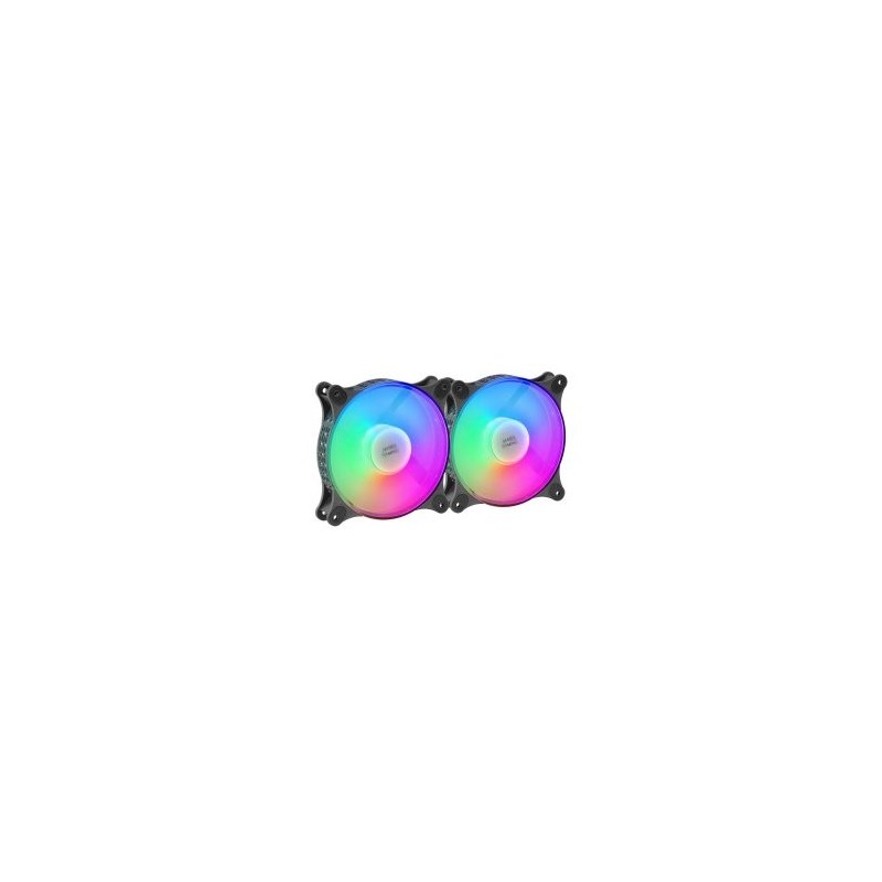 MARS GAMING MFDUO 12CM 2XFANRGB Ult-silent Black