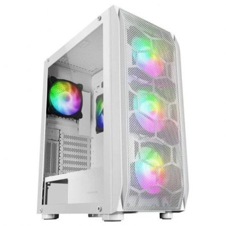Caja ordenador mars gaming mc - kx blanco e - atx 1 x usb 3.0 2 x usb 2.0 5 x 120mm argb