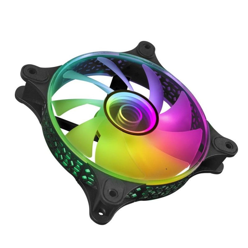 Ventilador caja mars gaming mf - 3d argb 3x 120mm negro