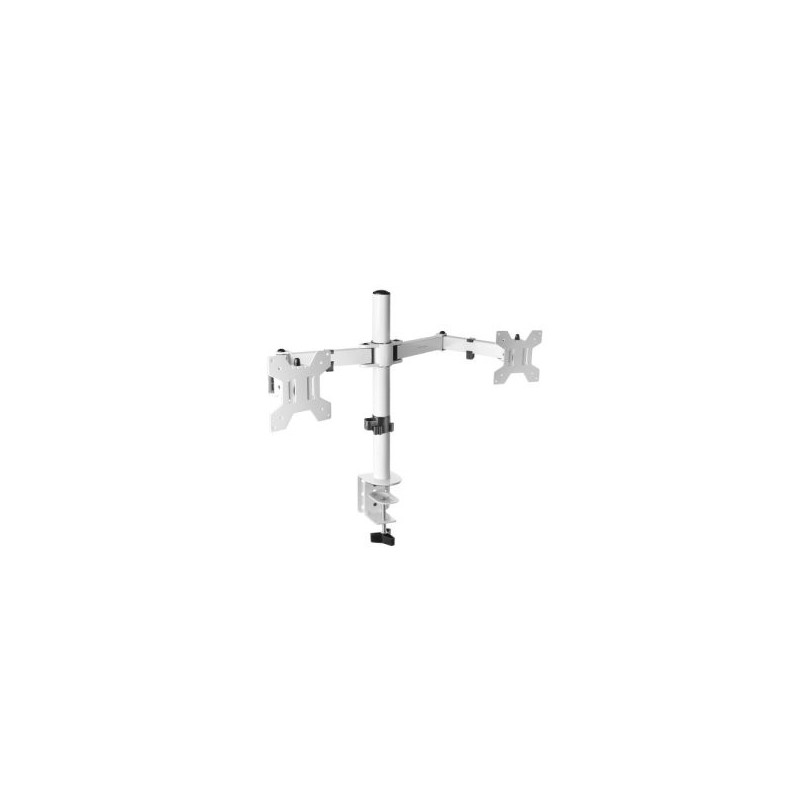 Soporte de Mesa para 2 Monitores Mars Gaming MARM2/ Giratorio/ Inclinable/ hasta 8kg
