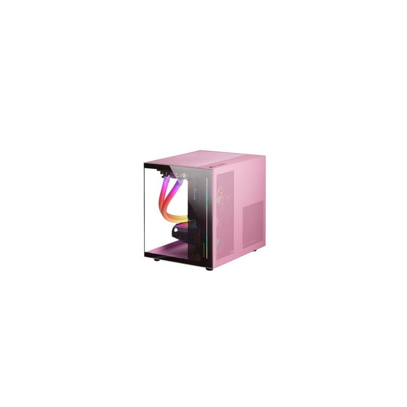Caja ordenador mars gaming mcviewp matx cristal templado rosa