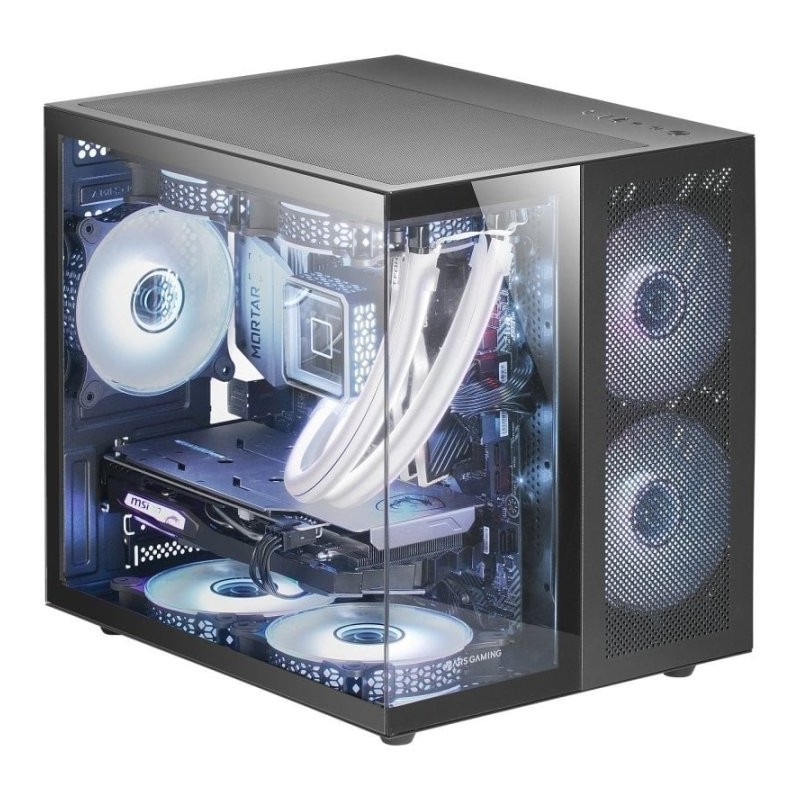 Caja ordenador mars gaming mcnovam matx cristal templado negra