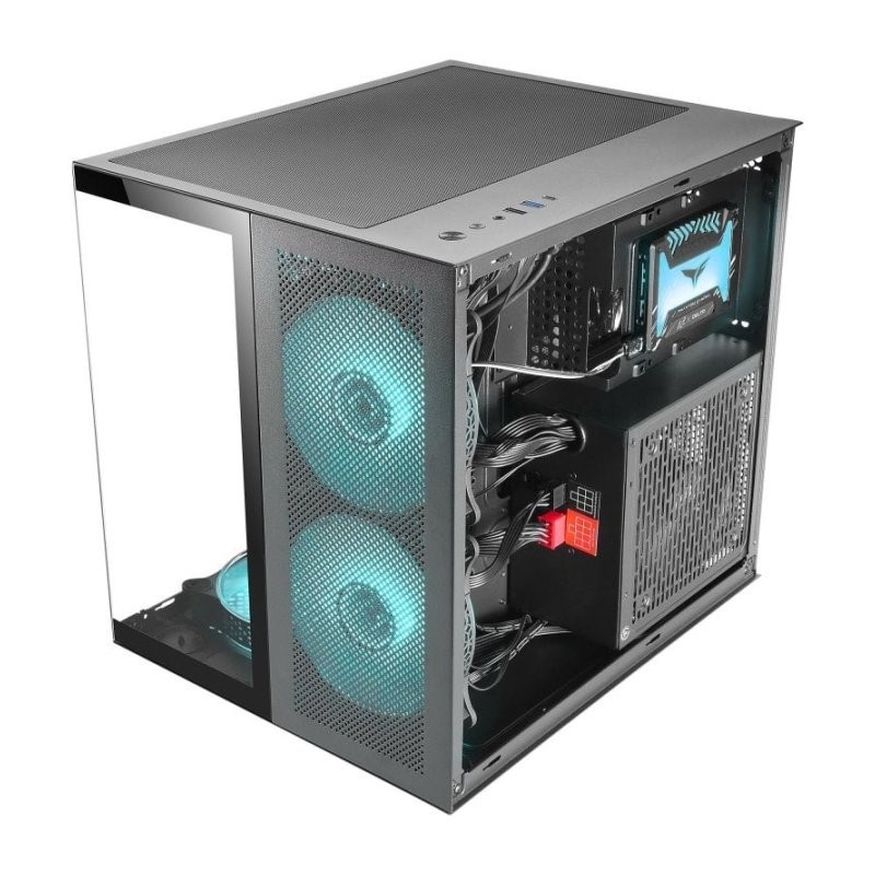 Caja ordenador mars gaming mcnovam matx cristal templado negra