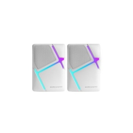 Altavoces Mars Gaming MS-H/ 10W/ 2.0/ Blancos